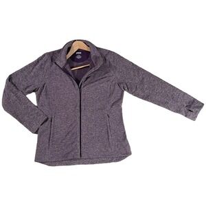 DULUTH TRADING Full Zip Up Purple Fleece Jacket Women's Size Large